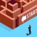 illustration of businessman standing in front of maze