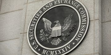 SEC emblem on building exterior