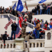 Trump supporters on the steps of the Capitol