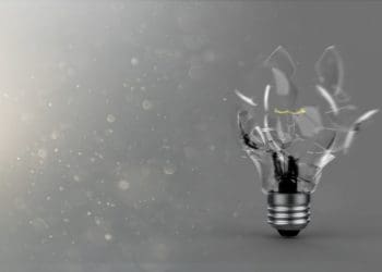 bursting light bulb, concept of digital disruption