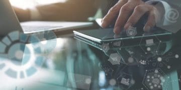 business analysis and modern technology concept