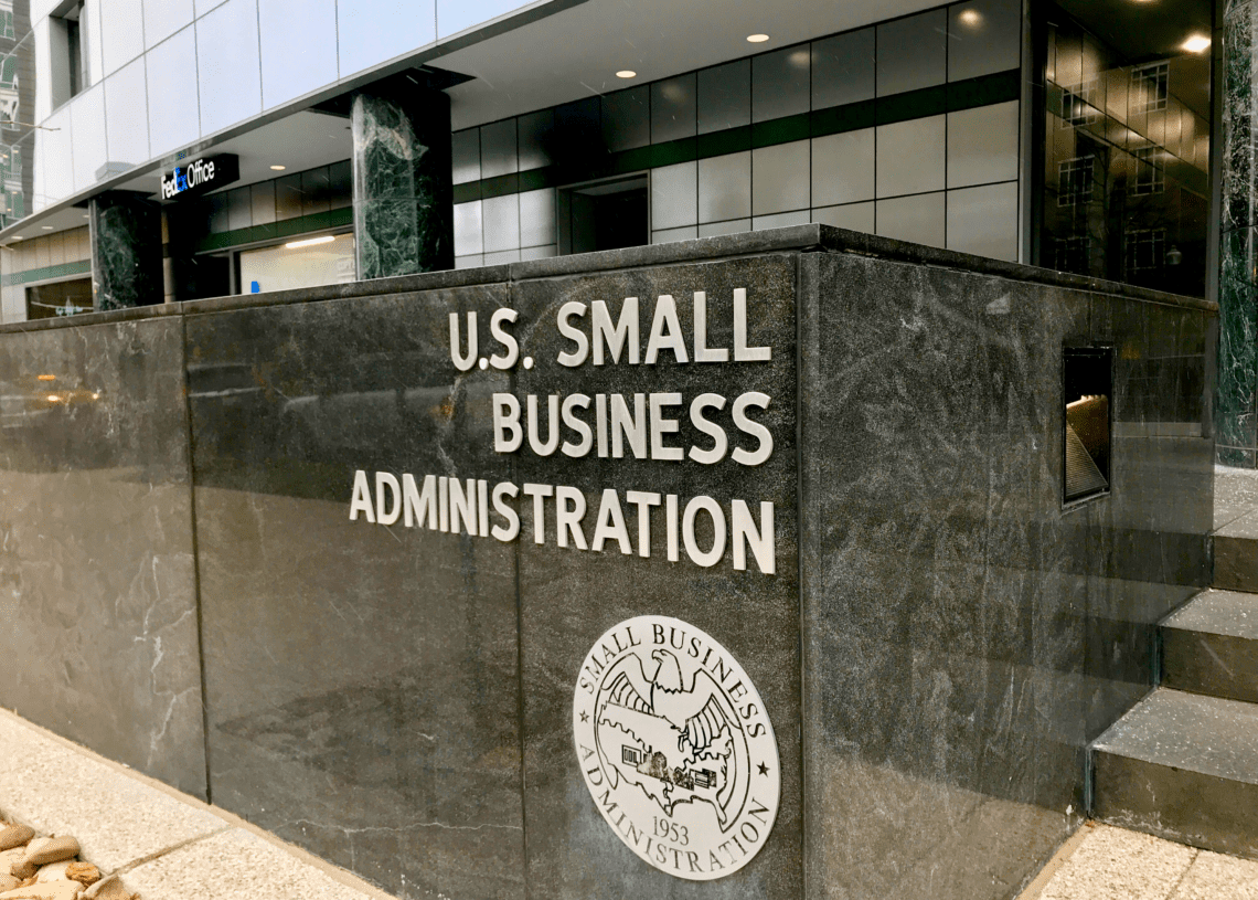 The outside of the U.S. small business administration building in washington