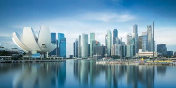 The singapore skyline