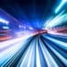 high speed abstract MRT track of motion light for background
