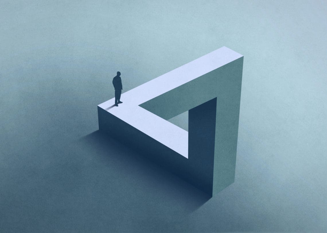 Forced perspective illustration