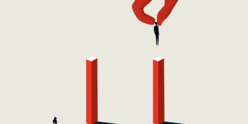 illustration of figure being placed on a pedestal