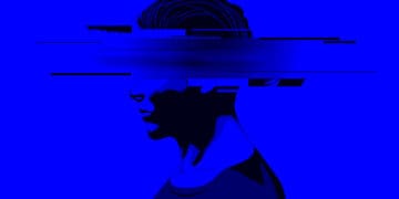 deep blue illustration of person with face obscured