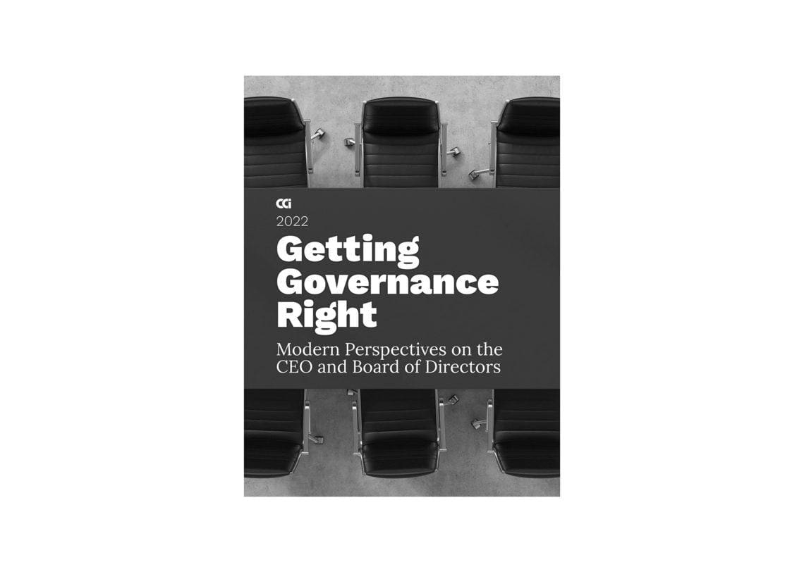 Getting Governance Right 2022: Modern Perspectives for CEOs and Board Members