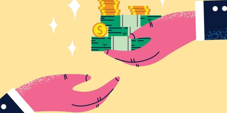 bribery cash stack hands
