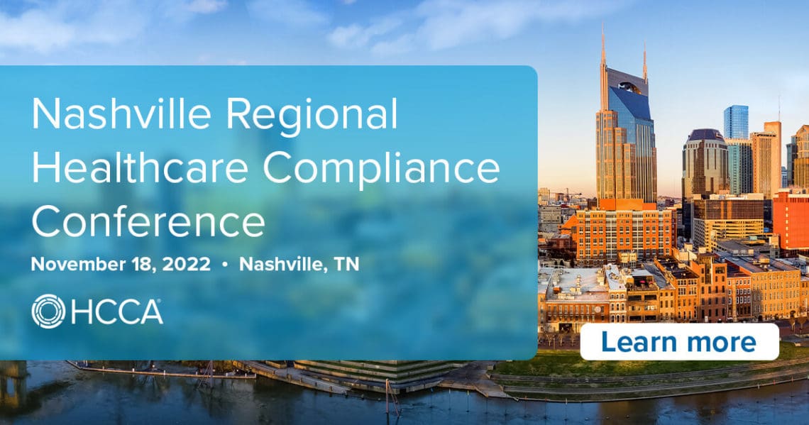 Nashville Regional Healthcare Compliance Conference Corporate