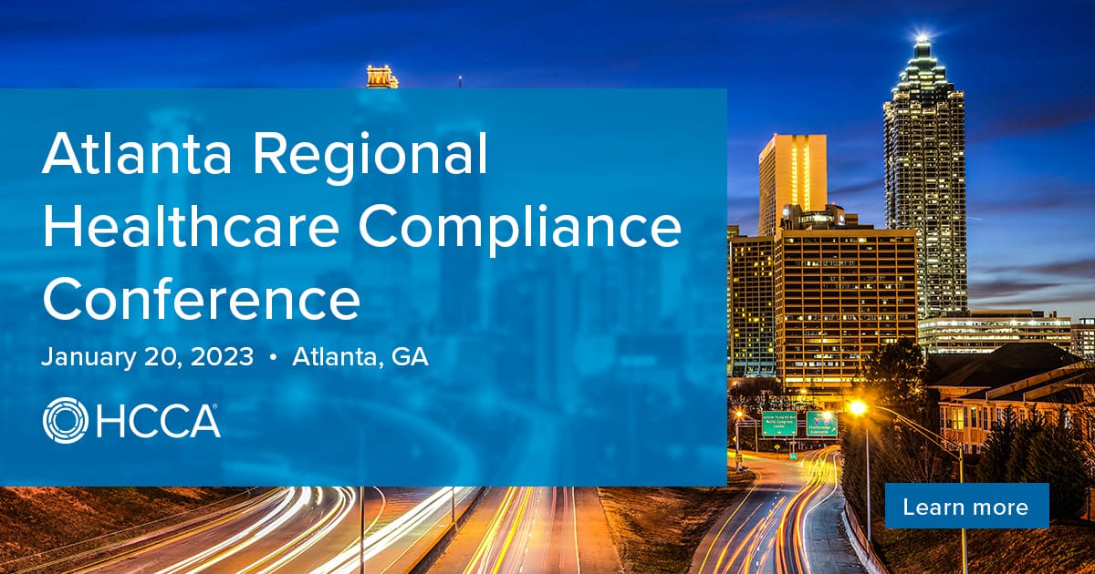 Atlanta Regional Healthcare Compliance Conference Corporate