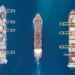 Cargo ships in dock