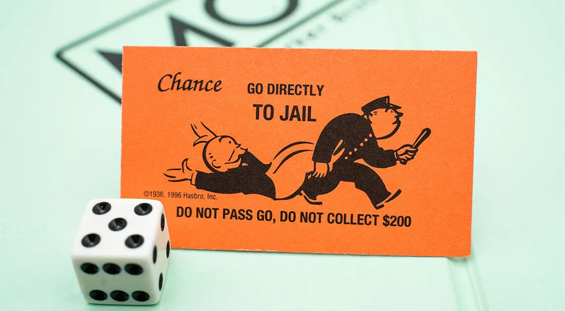monopoly go to jail card