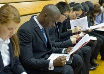 diverse people waiting for job interview