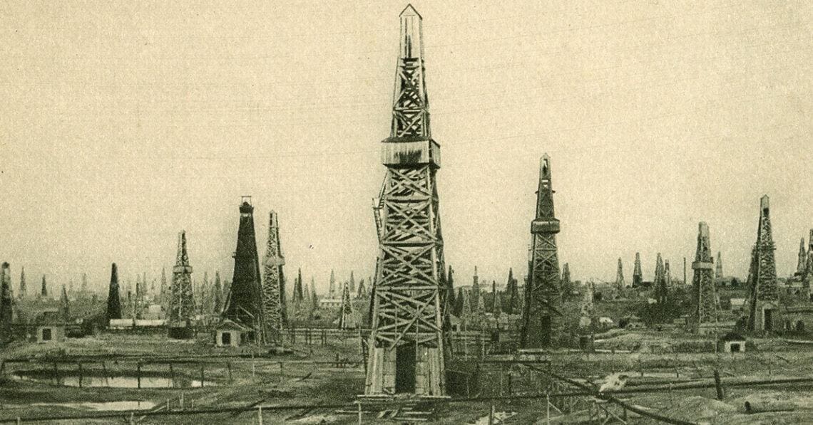 oil derricks vintage