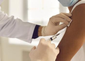 someone getting a shot