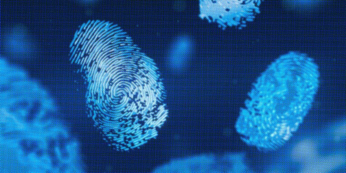 cybersecurity abstract fingerprints