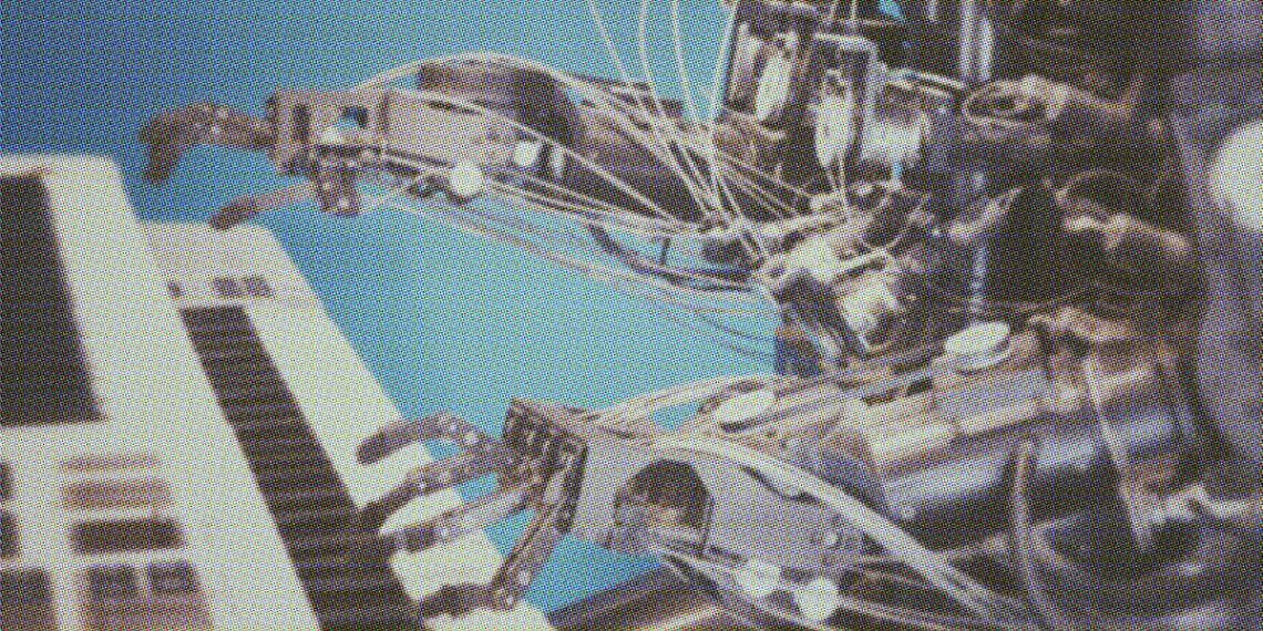 robot playing keyboard