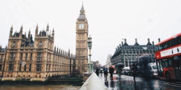parliament in the rain