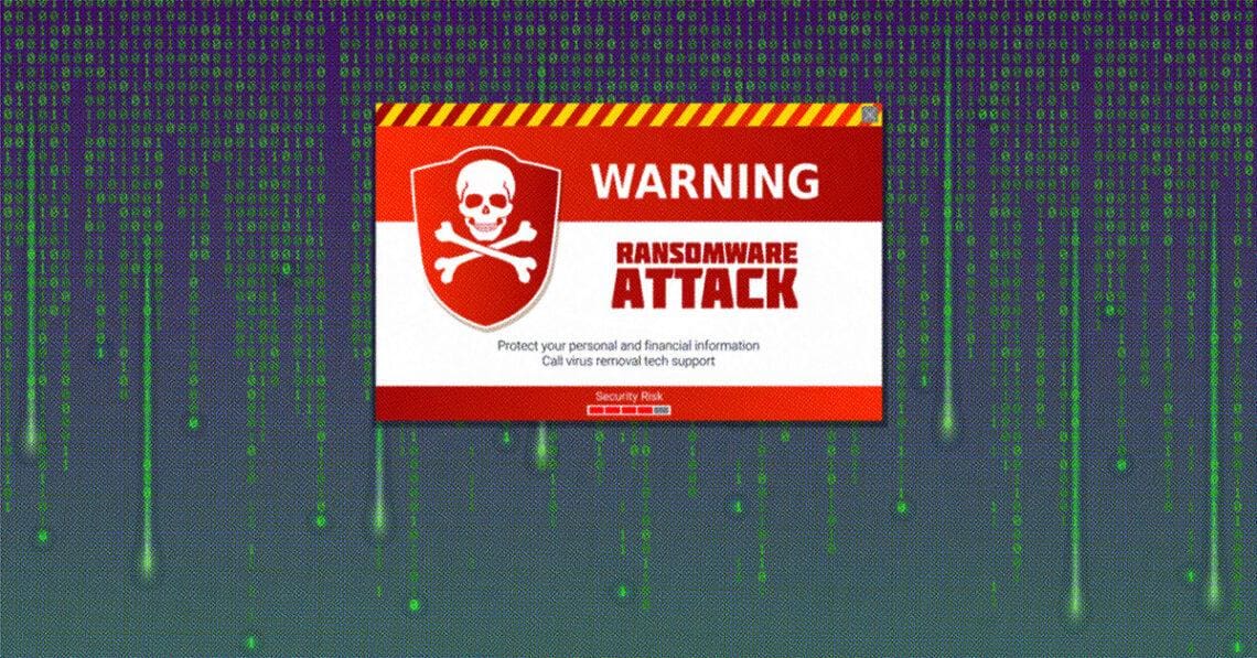 an illustration of a ransomware attack