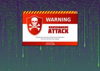 an illustration of a ransomware attack