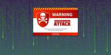 an illustration of a ransomware attack