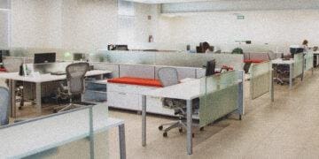 A mostly empty office