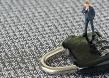little man on padlock