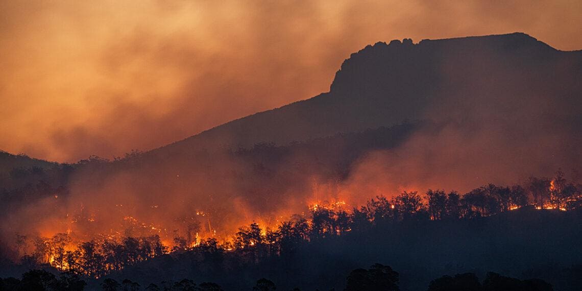 photo of Australian wildfire