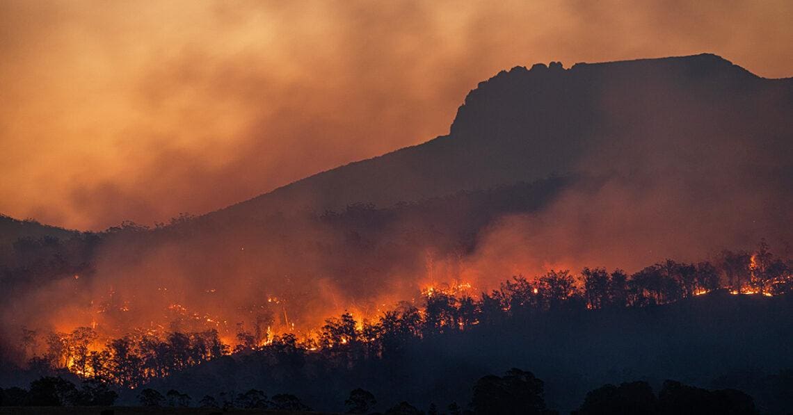 photo of Australian wildfire