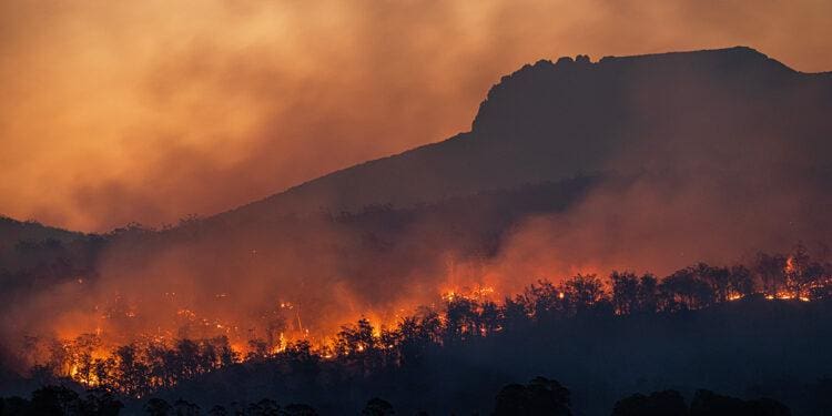 photo of Australian wildfire