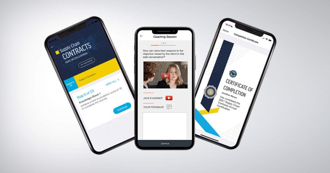 A collection of screenshots from Pratt & Whitney's compliance training modules