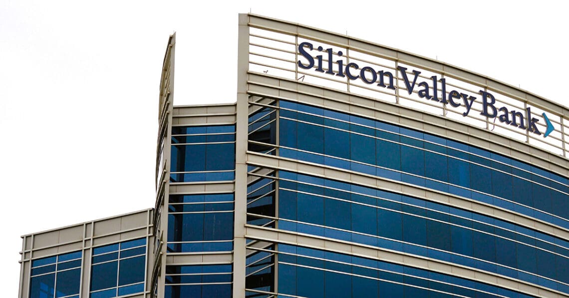 A Silicon Valley Bank sign