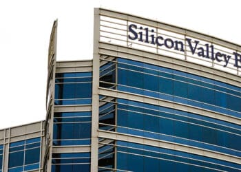 A Silicon Valley Bank sign
