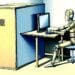 ai generated illustration of robot office worker