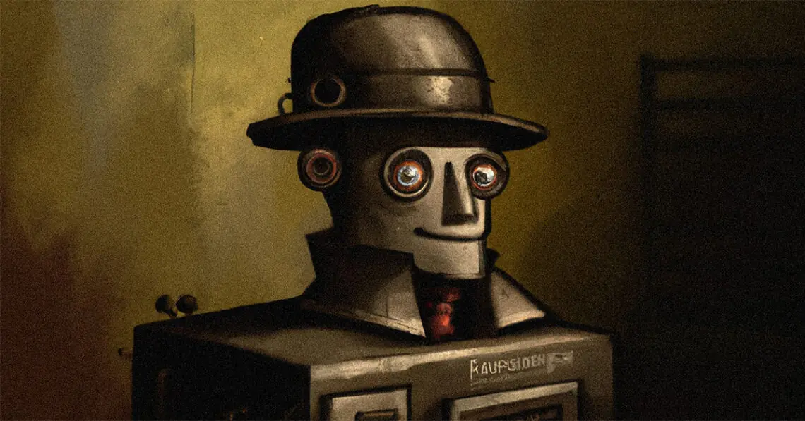 ai generated robot sherlock holmes