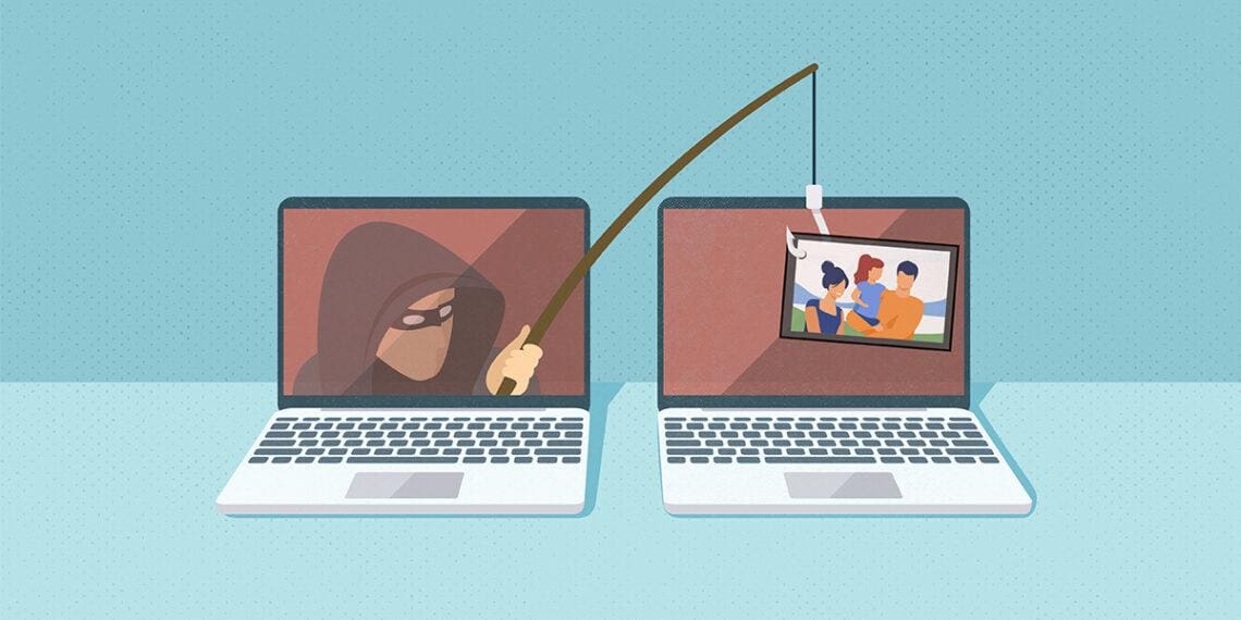 hacker targeting family concept