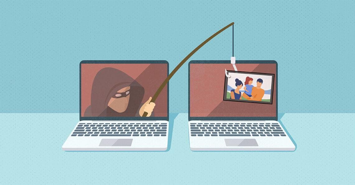 hacker targeting family concept