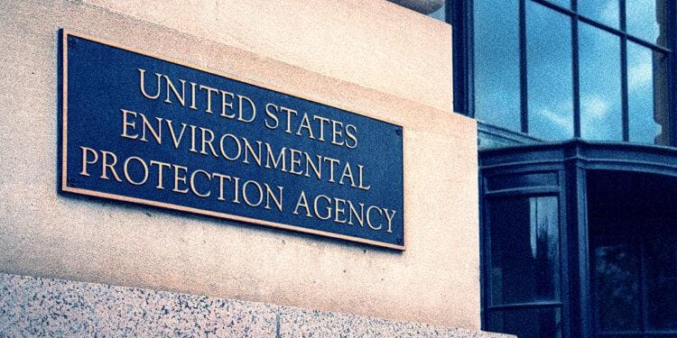 the sign of the epa building