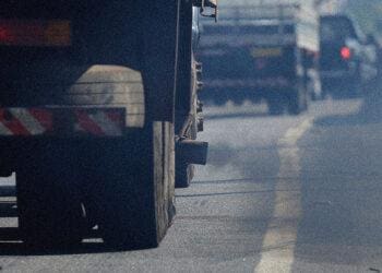 trucks generating pollution
