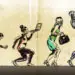 graphic parodying evolution of work