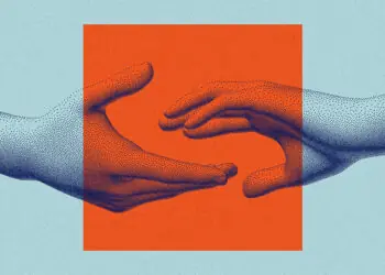 hands reaching out illustration