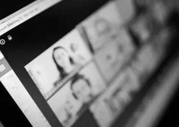 workers on zoom