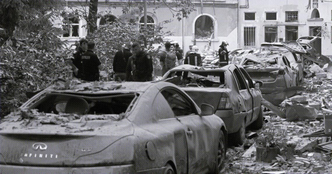 aftermath of missile strike in ukraine