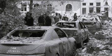 aftermath of missile strike in ukraine