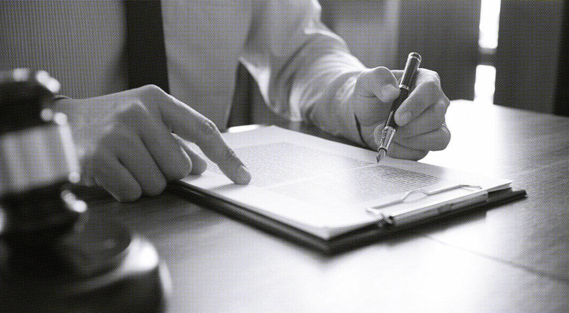 attorney reviewing contract