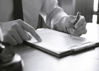 attorney reviewing contract