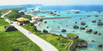 beach in okinawa japan