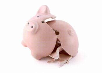broken piggy bank