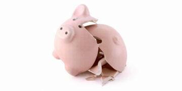 broken piggy bank